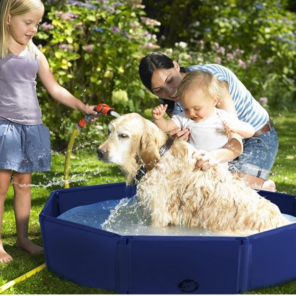 Foldable Pet Dog Pool, Small 30×100 Portable Pet Dog Bath Tub, - Picture 5 of 7